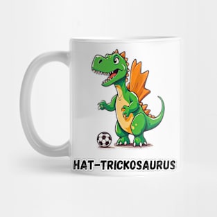 Hat-trickosaurus Dino Playing Soccer Mug